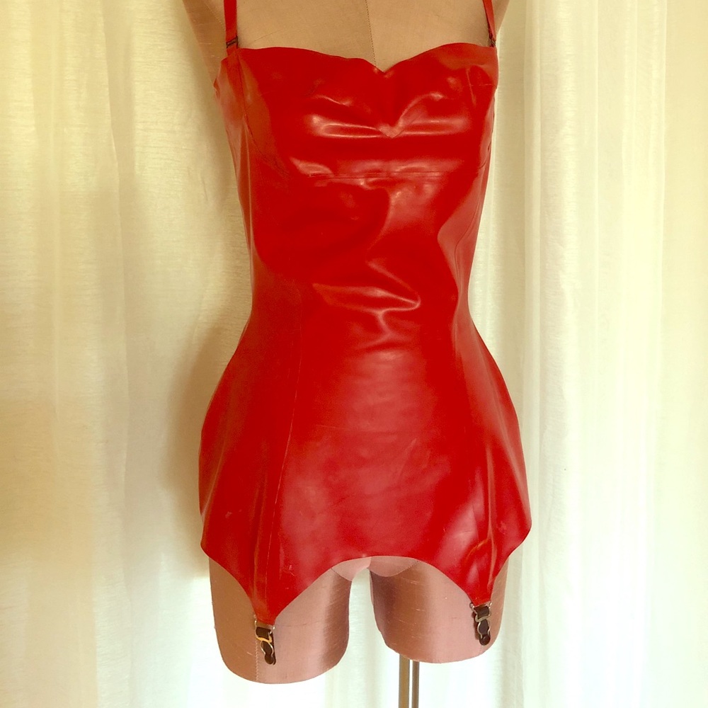 Syren latex garter dress